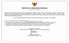 Sertifikat Akreditasi Program - Lembaga Administrasi negara Badan Pendidikan dan Pelatihan Keuang...