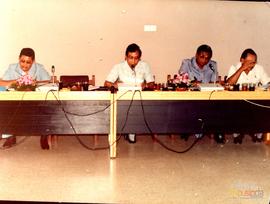 Sekwilda dan Eksekutif saat membahas Pra RAPBD Tahun Anggaran 1983/1984 bersama Pan Anggaran DPRD...