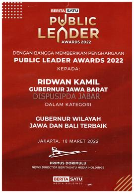 Publik Lender Awards 2022 dalam kategori Penghargaan Khusus good Governance – Berita Satu kepada ...