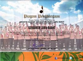 Piagam Penghargaan Atas Bantuan dan support kepada Kwartir Daerah Gerakan Pramuka Jawa Baratr mas...