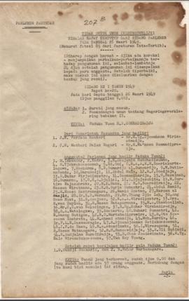 Risalah Rapat Tertutup dari sidang parlemen pada tanggal 26 maart 1949 Sidang ke I Tahun 1949 Rap...