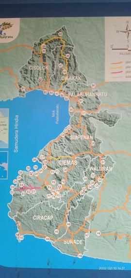 Peta - 8 Kecamatan Yang Termasuk CPUGG (Cisolok, Cikakak, Palratu, Simpenan, Ciemas, Waluran, Cir...