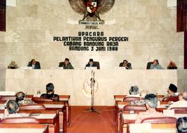 Upacara Pelantikan Pengurus Pergeri Cabang Bandung Raya di Bandung pada 3 Juni 1988. Upacara Pela...