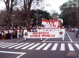 Peringatan Hari Ulang Tahun NKRI di Gedung Sate Bandung. Kegiatan ini dihadiri oleh Gubernur Jawa...