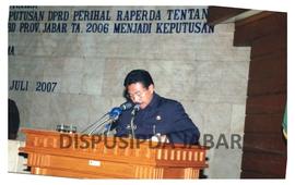 Gubernur Jawa Barat Danny Setiawan Rapat Paripurna Perihal Raperda