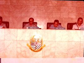 Sidang Pleno DPRD Provinsi Daerah Tingkat I Jawa Barat dipimpin oleh Ketua Dewan, E. Suratman pad...