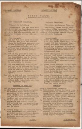 Motie Parlemen Pasundan Nomor 2/I/49 tanggal 21 Maart 1949 tentang  memohon supaja Pemerintah Pas...
