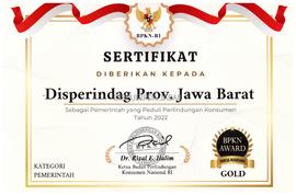 Sertifikat Pemerintah yang peduli Perlindungan Konsumen Tahun 2022 - Badan Perlindungan Konsumen ...