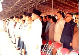 Para Anggota DPRD Provinsi Jawa Barat ketika menghadiri Upacara Peringatan Hari Keuangan Tingkat ...
