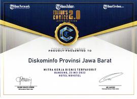 Editor's Choice 2.0 Appreciation Mitra Kerja Bisnis Terfavorit - Tribun Network, Tribun Jabar, Tr...