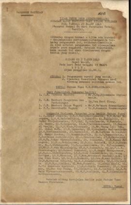 Risalah Rapat Tertutup dari sidang parlemen pada tanggal 23 Maart 1949 Sidang ke I Tahun 1949 Rap...
