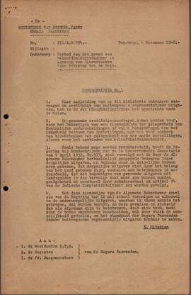 Soerat Minister van Binnel zaken namons dezon de Secretaris general Tanggal 6 Desember 1948