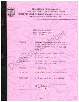 SPK (Surat Perjanjian Kerja)  Perbaikan Pemancar RRI Regional II Cirebon