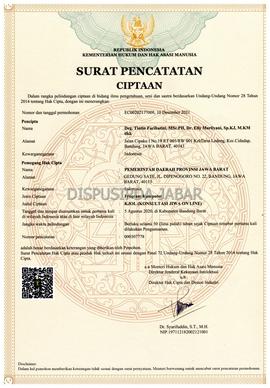 Surat Pencataan Ciptaan Judul Ciptaan KJOL (Konsultasi jiwa On Line) Pemerintah Provinsi jawa Bar...