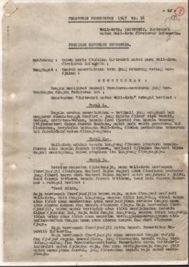 Peraturan Pemerintah 1947 No. 16 tentang Instruksi untuk Wali-Kota di seluruh Indonesia, Tahun 1947