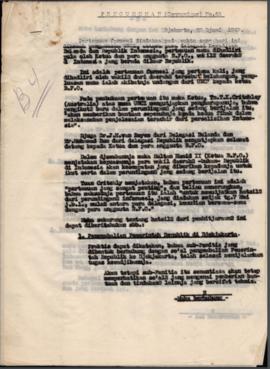 Pengumuman No 43 Tanggal 22 Juni 1949 tentang pertemuan formeel diadakan pada sore tersebut antar...