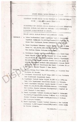 SK Bupati KDH TK.II Kabupaten Subang No. 411,S/SK.18-HK/1986 Tentang pembentukan tim pembina siar...
