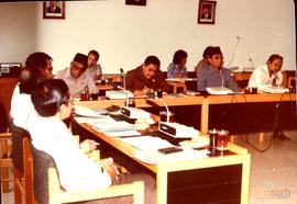 Rapat Panitia Musyawarah DPRD Provinsi Jawa Barat dipimpin oleh Ketua Dewan, H. E. Suratman didam...